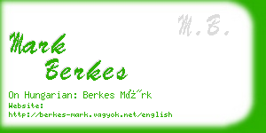 mark berkes business card